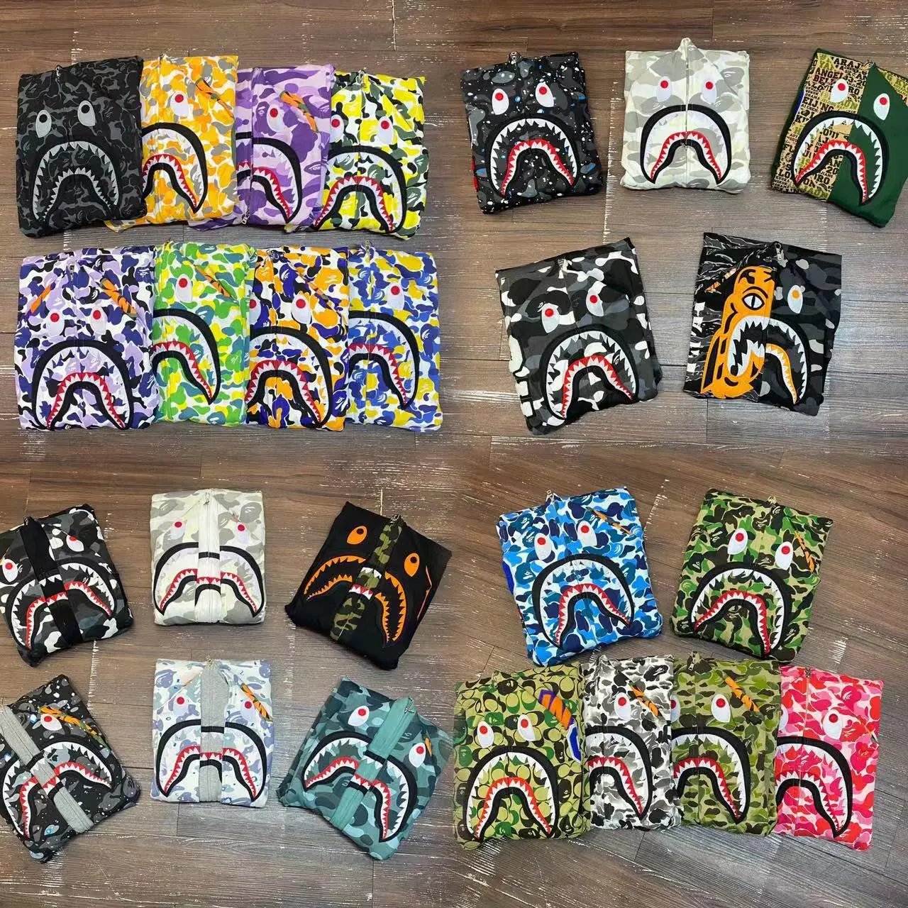 Bape-Style Shark Full-Zip Hoodie — OOPBUY Spreadsheet find